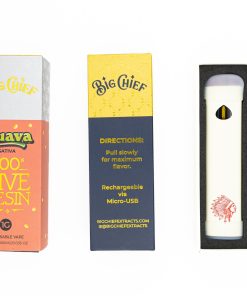 BIG CHIEF – DISPOSABLE RECHARGABLE VAPE CARTS – 100% LIVE RESIN – 1GM (1000MG)