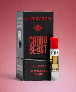 Canna Beast – Cherry Pom Delta-9 THC Vape Cartridge