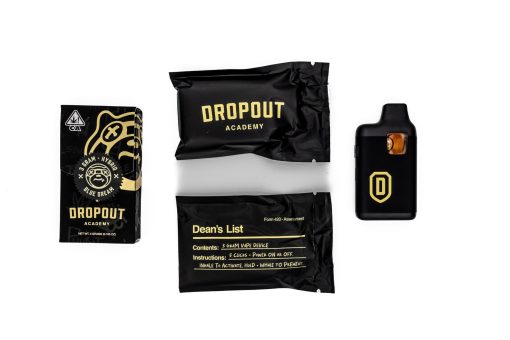 DROPOUT ACADEMY – DISPOSABLE RECHARGEABLE VAPE CART – DIAMOND ROSIN – 3GM (3000MG)