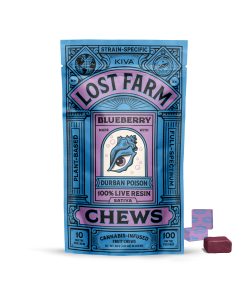 Kiva Lost Farm Blueberry Fruit Chew 100mg (10ct)